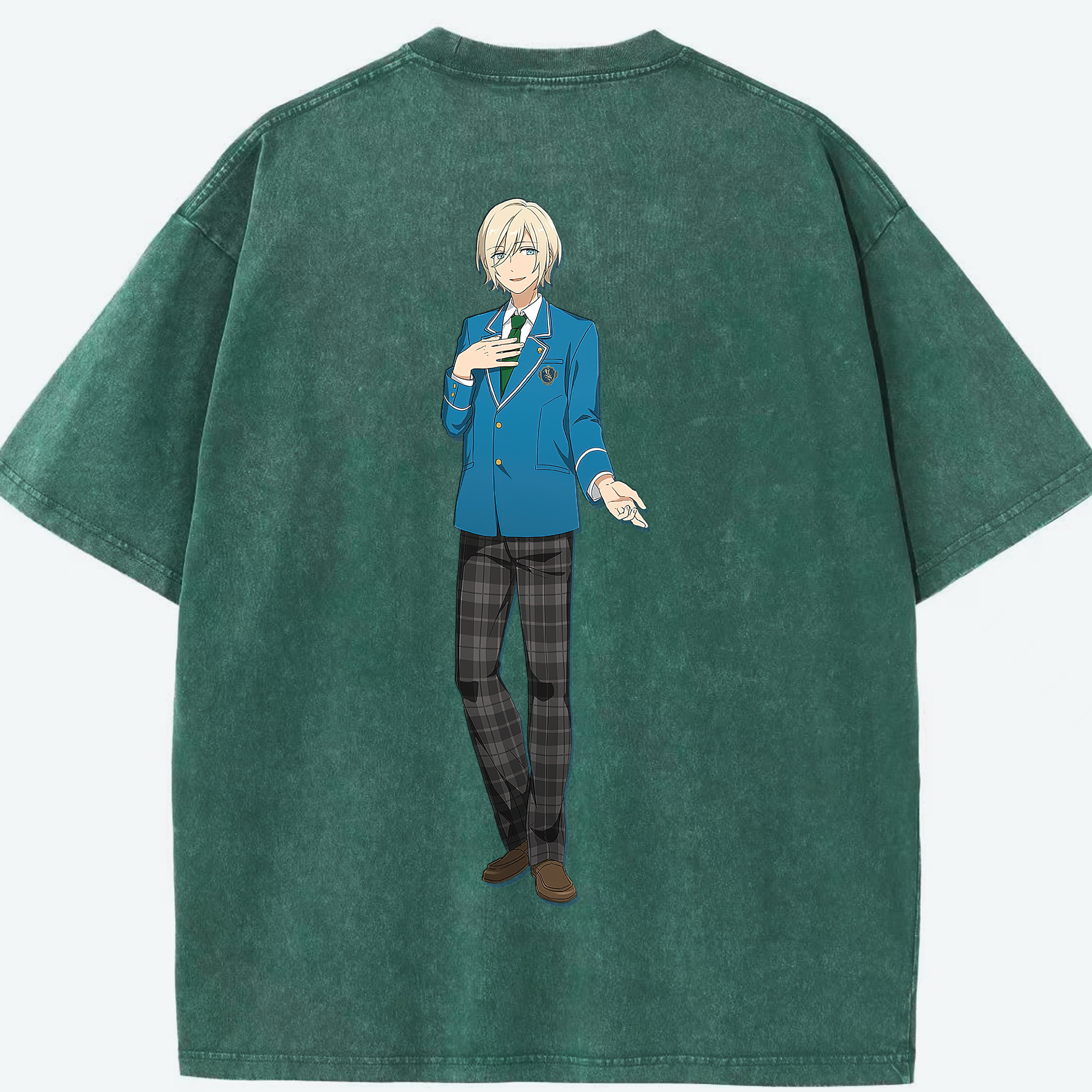 （画像用） あんさんぶるスターズ! Ensemble Stars 綿100% ヴィンテージ風 半袖Tシャツ（背面プリント）